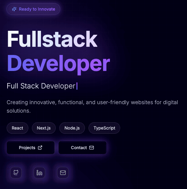 Portfolio Website hero screenshot